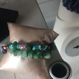 Green and Blue Gemstone Bracelet